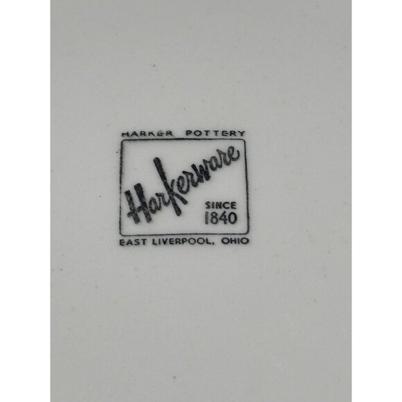 The Harkerware Pottery Round Platter with Handles rose - Picture 7 of 11